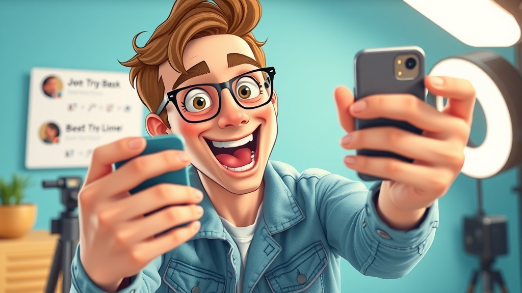 trendy influencer recording a product review, demonstrating what is social proof in marketing in a bright social media studio