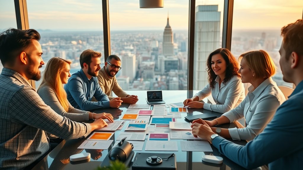 enterprise marketing team planning cross-channel campaign optimization with collaborative channel strategy discussions