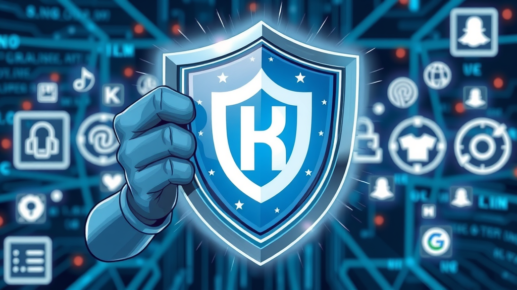 digital shield representing online brand protection against counterfeits and cyber threats