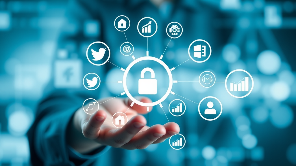 social media, marketing, and analytics interconnected infographic for effective social media marketing strategies