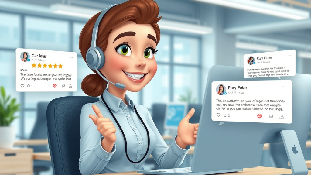 empathetic agent providing online feedback response to negative review in modern call center