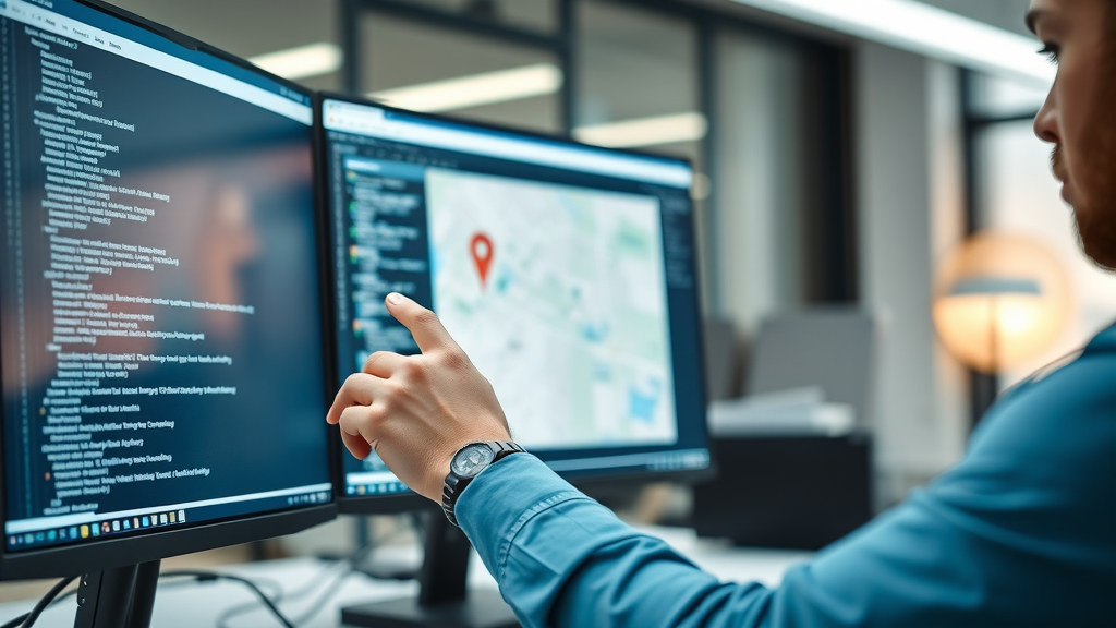 developer embedding a local map on a business website, local SEO for small businesses