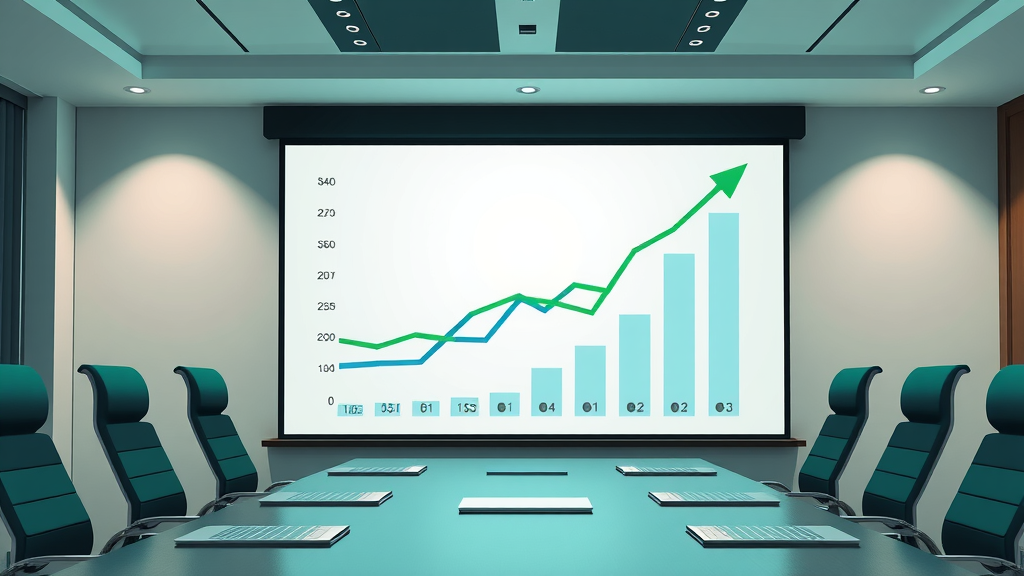 Revenue growth chart with increase in positive customer reviews