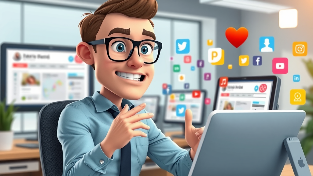 analyst tracking social media brand mentions on multiple screens