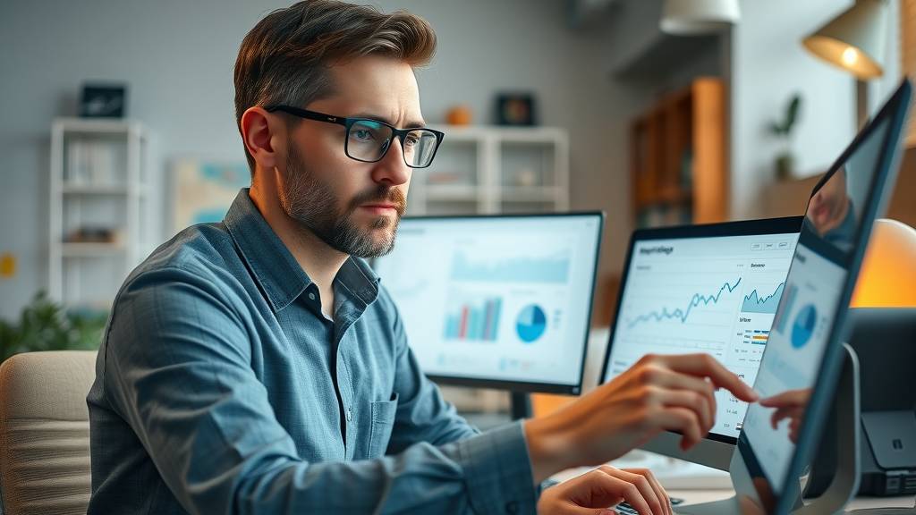 content strategist reviewing local keyword data charts, local SEO for small businesses