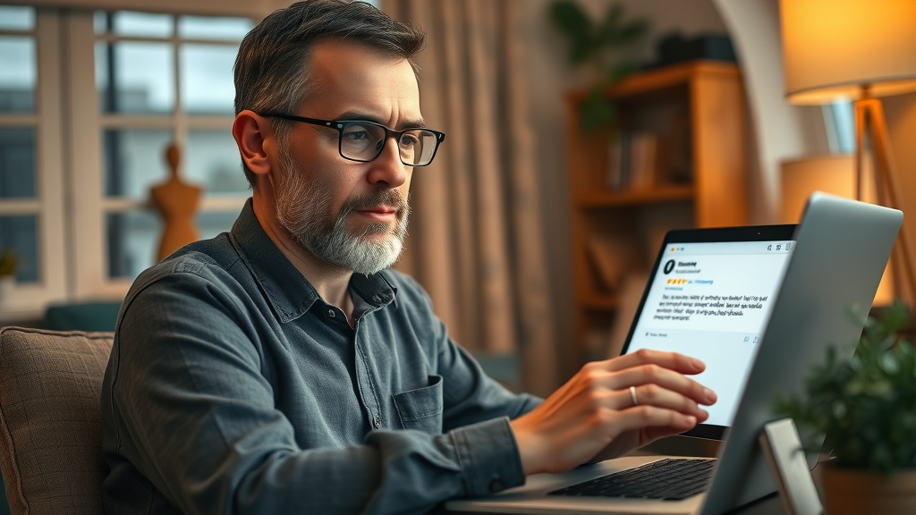 empathetic small business owner composing polite response to online review negative feedback management small business reputation management