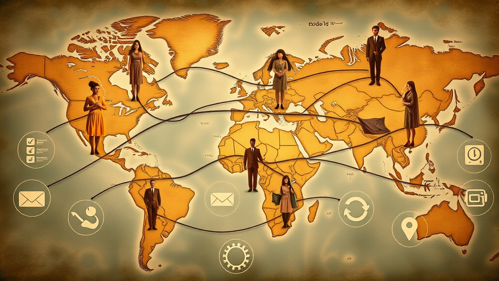 customer journey map visualization for cross-channel marketing with digital touchpoints and personas