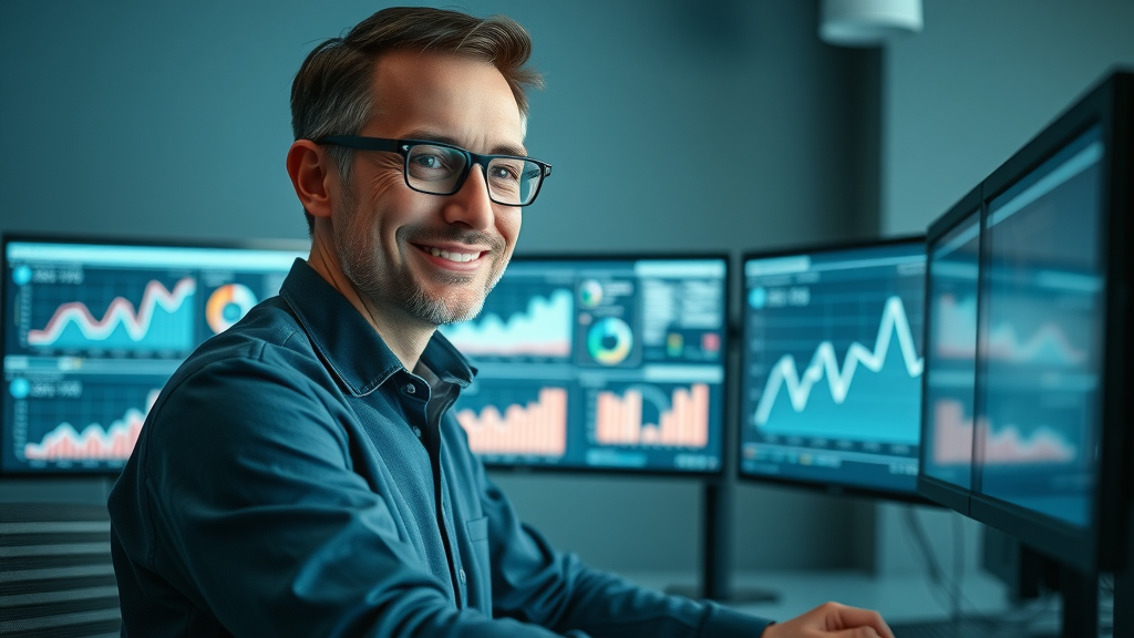 Analyst measuring KPIs for review generation strategies