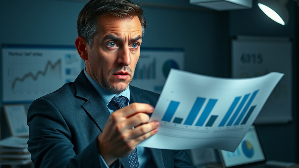 business analyst analyzing customer segmentation mistakes with flawed charts