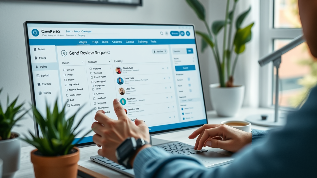 Review generation tool dashboard used for automating customer reviews