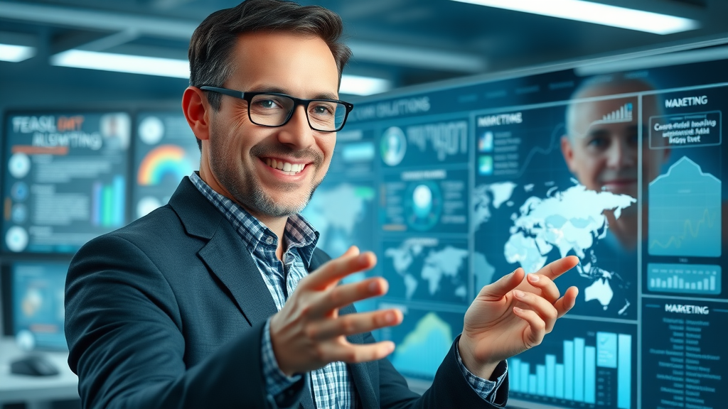 marketing leader using a customer data platform dashboard to enhance omnichannel marketing campaigns
