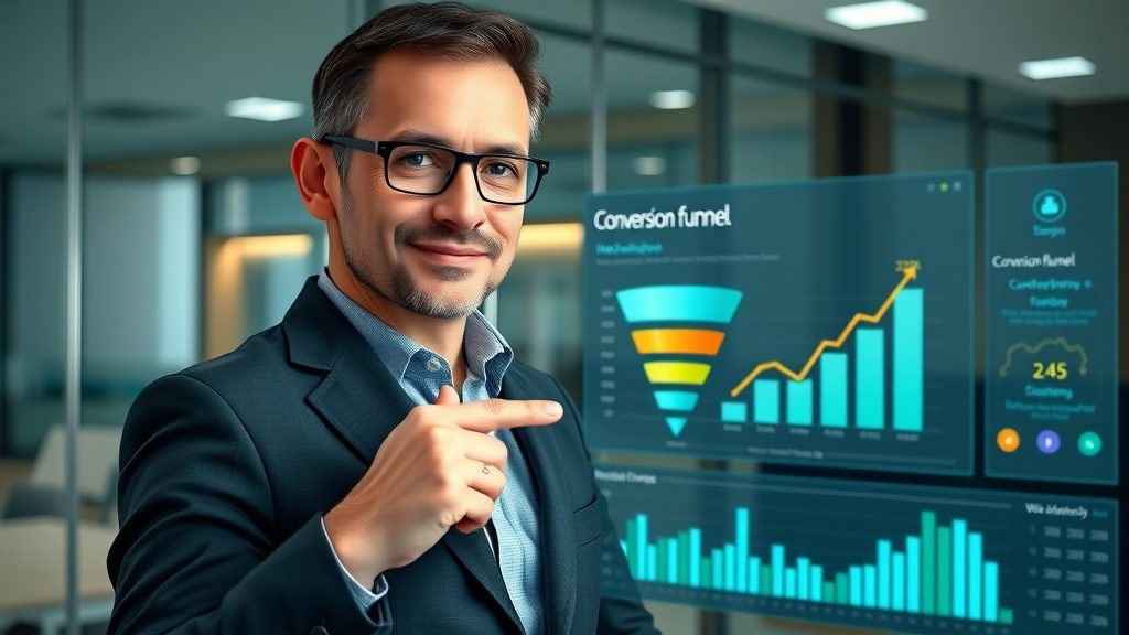 web analyst explaining conversion optimization funnel and CRO strategy