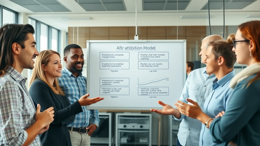 marketing team evaluating attribution models for channel analytics