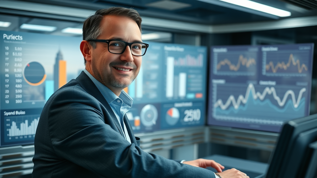 strategic media buyer adjusting digital ad spend for channel analytics