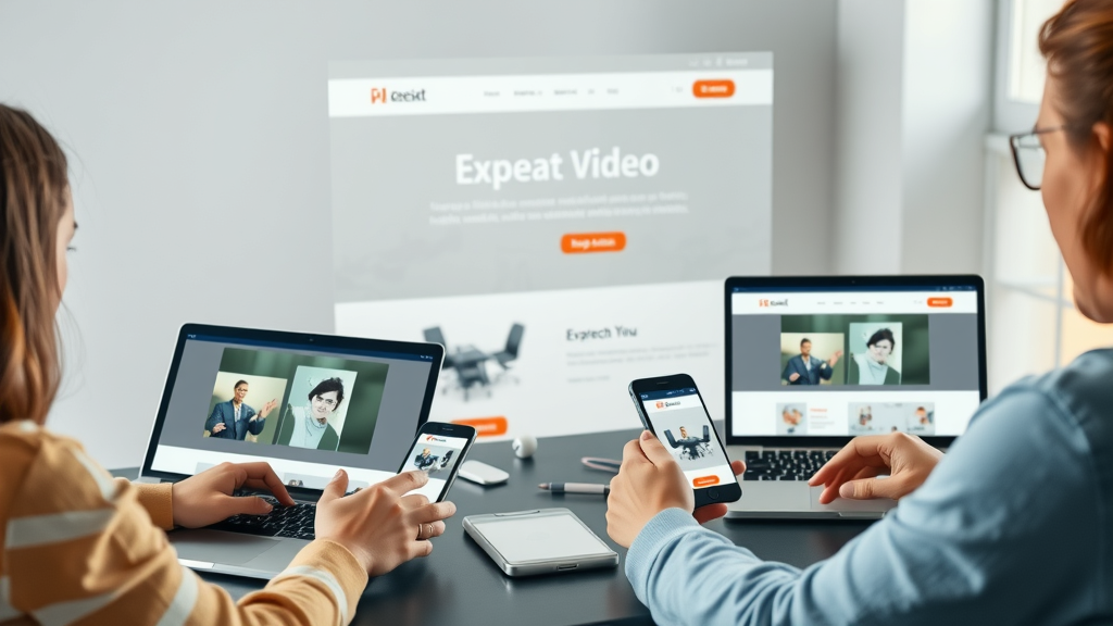 marketing campaign integration of video content on website landing page with user interaction