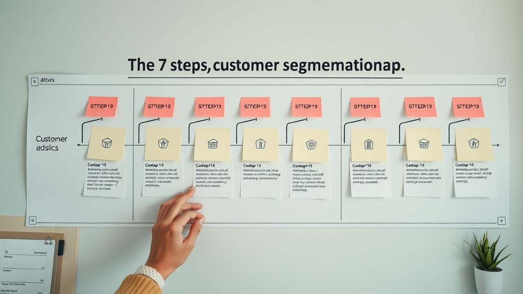 step-by-step roadmap showing customer segmentation process in business