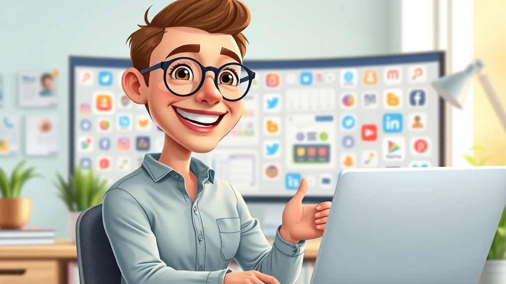 social media marketing manager scheduling posts across various platforms for digital marketing