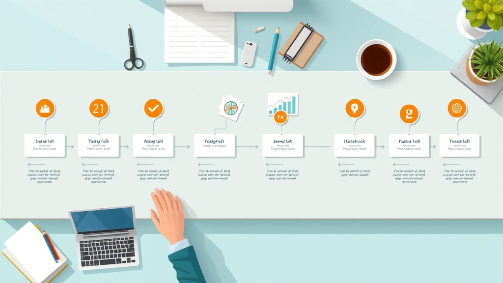 workflow illustration steps to map customer journey, journey map workflow visualization