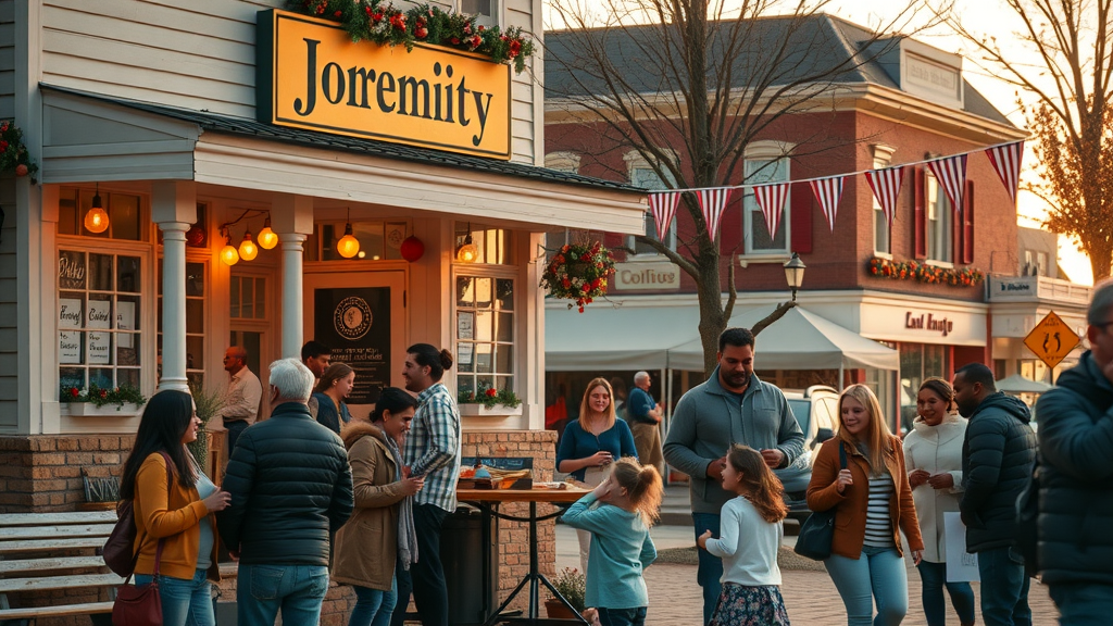 Community-oriented small business hosting a local event to build online reputation and engagement