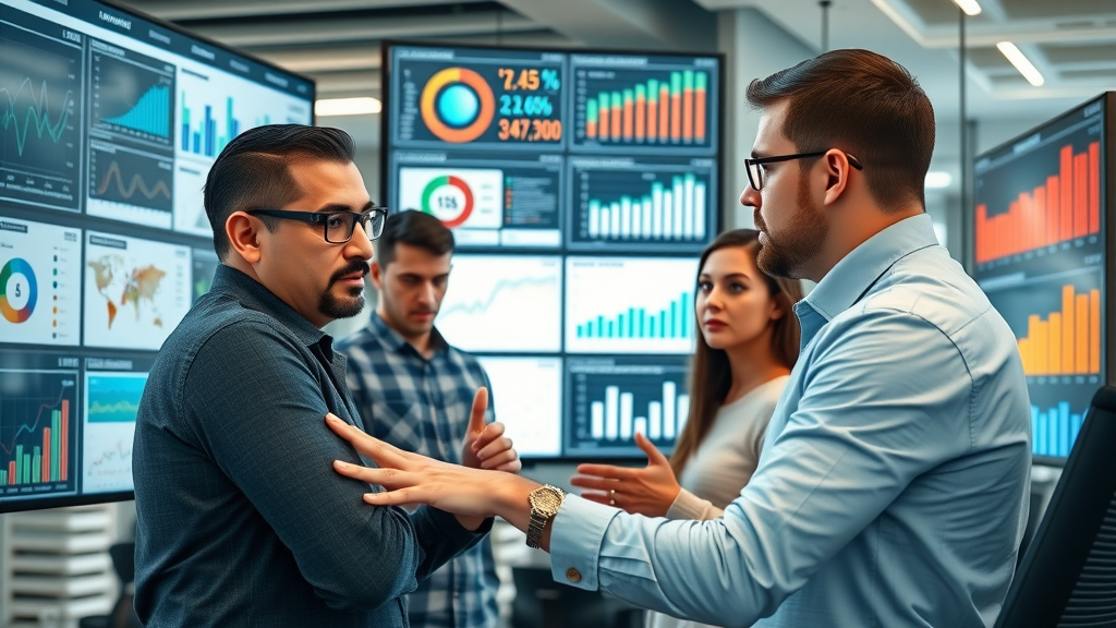 insightful marketing team reviewing diverse analytics dashboards for cross-channel analytics strategy