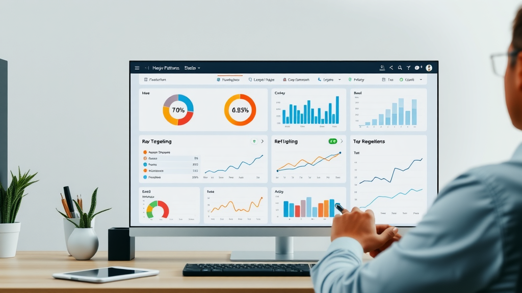 Retargeting platforms professional digital dashboard interface comparing AdRoll, Criteo, Google Ads, and more