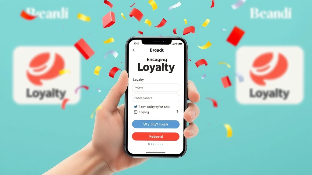 customer engagement loyalty program app, confetti rewards, 2D cartoon smartphone