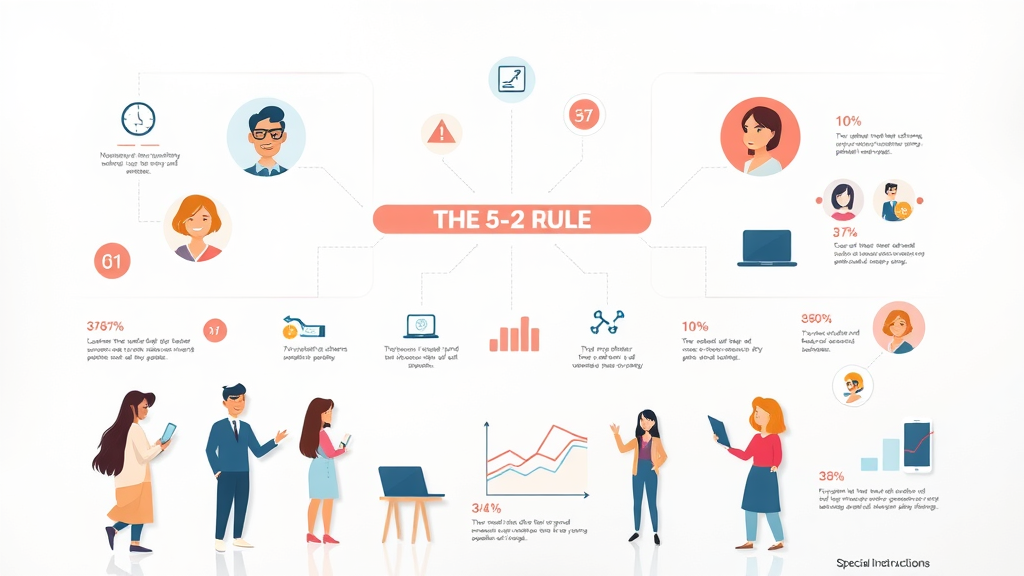 Infographic visually explains the 5 3 2 rule for social media content balance in small business marketing