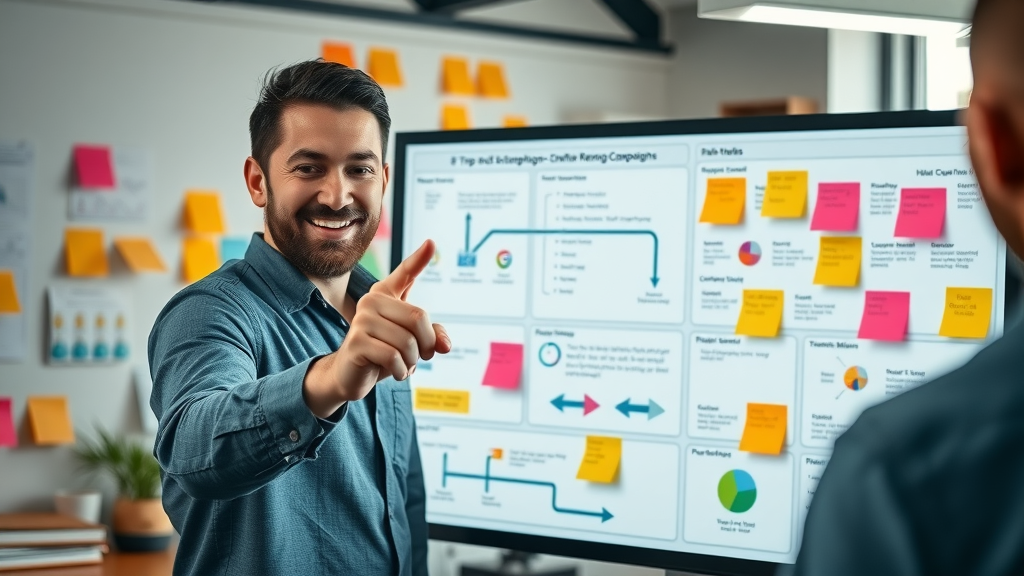 infographic illustrating steps in google retargeting ad campaign, audience segmentation, ad copy, conversion rate optimization