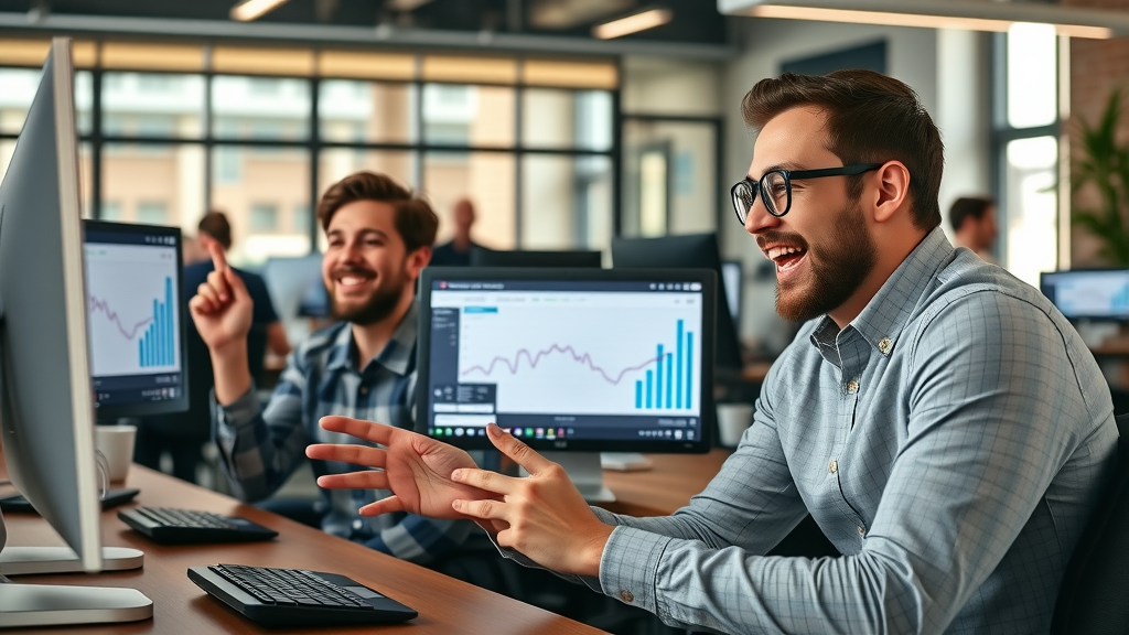 social media managers reviewing engagement stats for viral social media video campaign