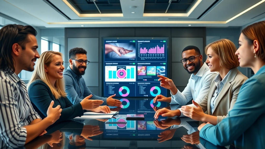 marketing team plans integrated video marketing strategy for blog posts