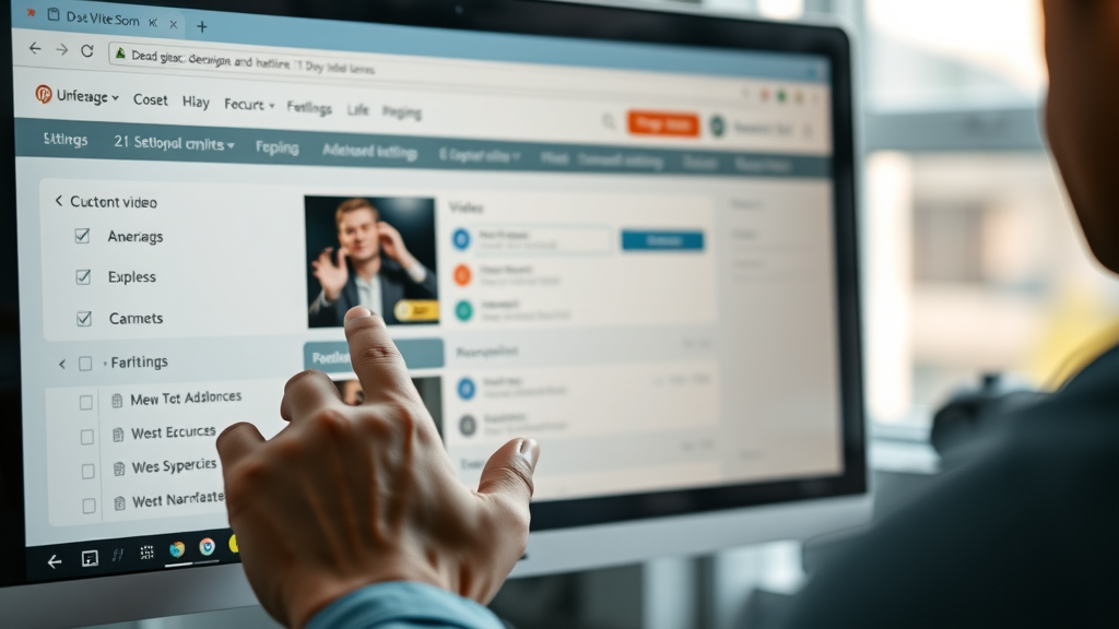 website manager optimizes blog video content for SEO